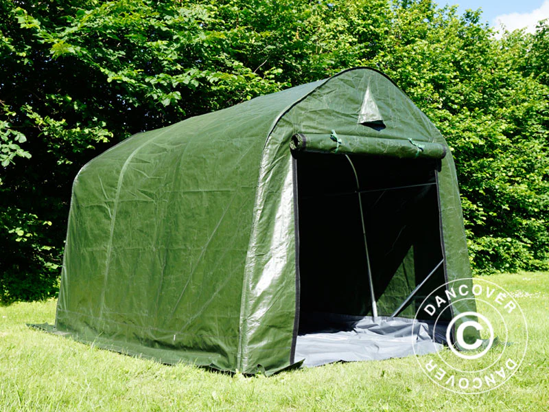 Opbevaringstelt PRO 2x3x2m PE, med underlag, Grøn/Grå - Image 13