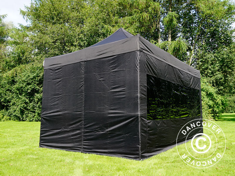 Foldetelt FleXtents PRO Steel 3x4,5m, Sort, inkl. 4 sider - Image 5