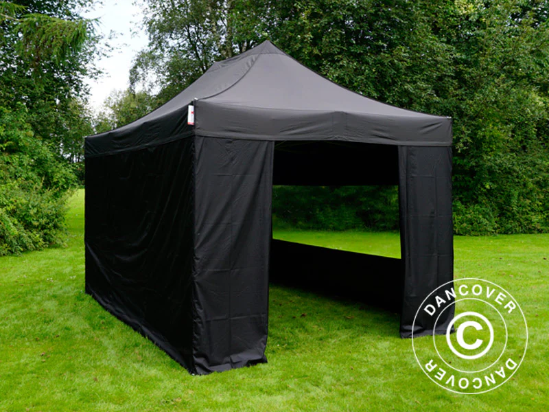 Foldetelt FleXtents PRO Steel 3x4,5m, Sort, inkl. 4 sider - Image 7