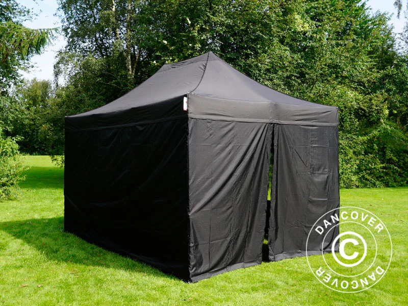 Foldetelt FleXtents PRO Steel 3x4,5m, Sort, inkl. 4 sider - Image 8
