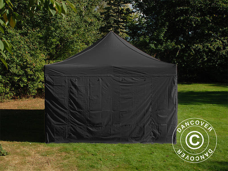 Foldetelt FleXtents Steel 3x4,5m, Sort, inkl. 4 sider - Image 4