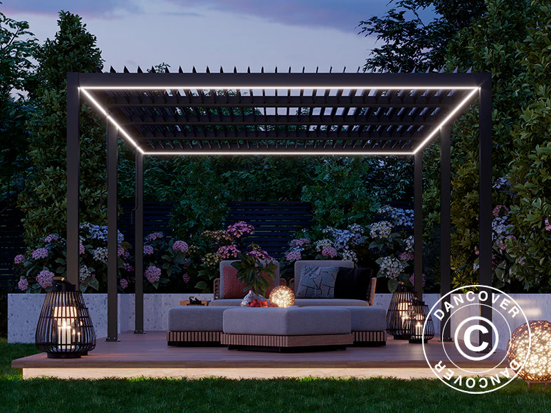 LED strips til San Pablo pergola 3x5,8m, 6 stk., Varm hvid - Image 2