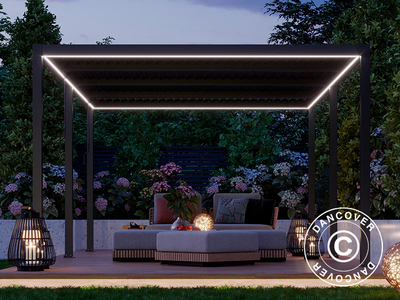 LED strips til San Pablo pergola 3x5,8m, 6 stk., Varm hvid - Image 3