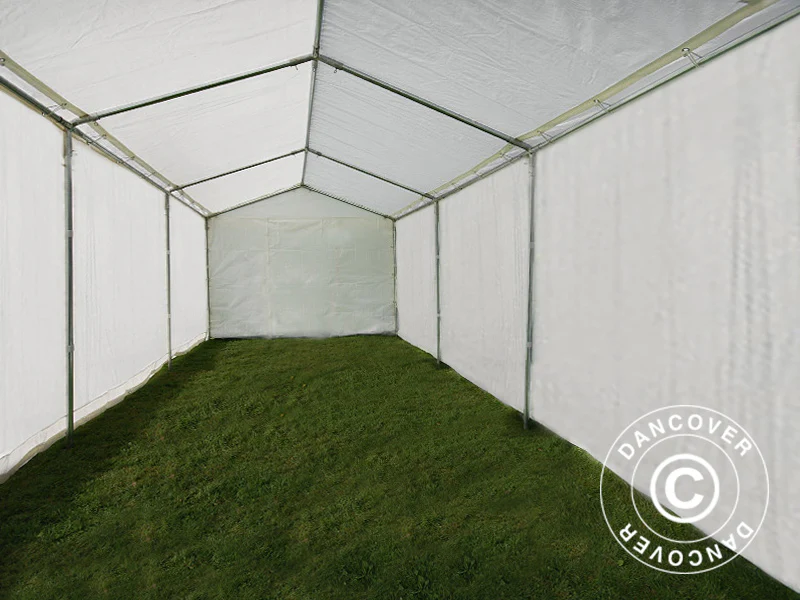 Opbevaringstelt Basic 2-i-1, 4x6m PE 700, Hvid - Image 5