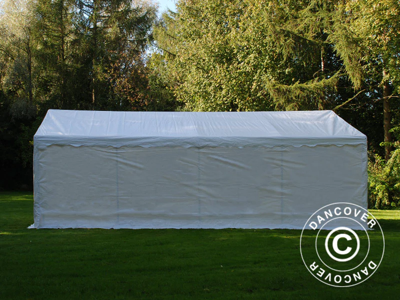 Opbevaringstelt Basic 2-i-1, 4x8m PE 700, Hvid - Image 3