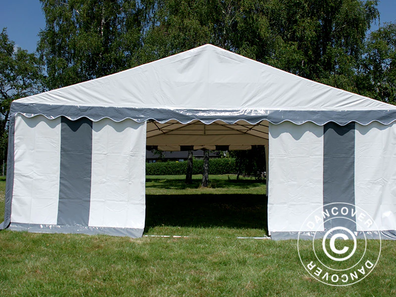 Partytelt Exclusive 6x10m PVC 900, Grå/Hvid - Image 17