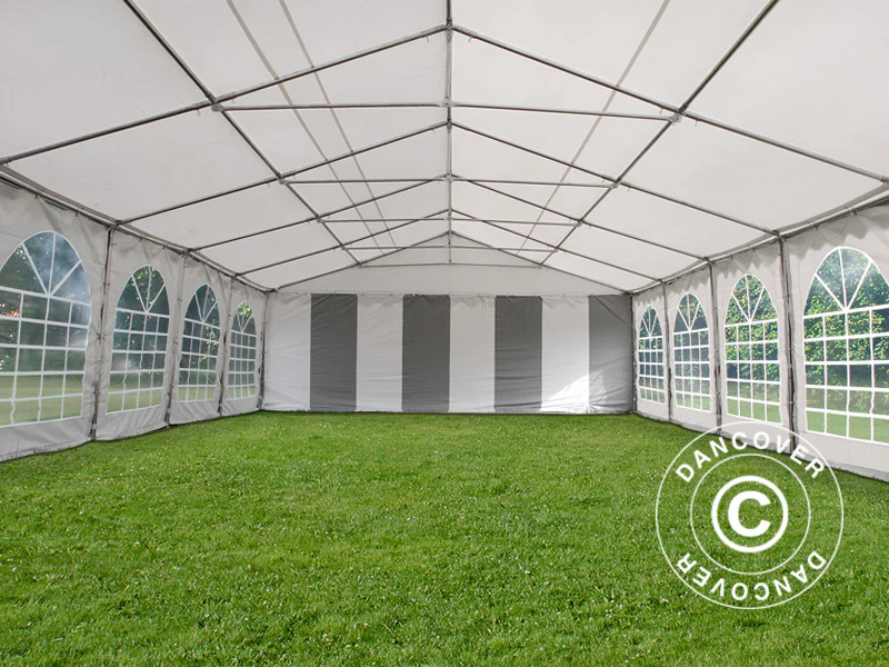 Partytelt Exclusive 6x12m PVC 900, Grå/Hvid - Image 11