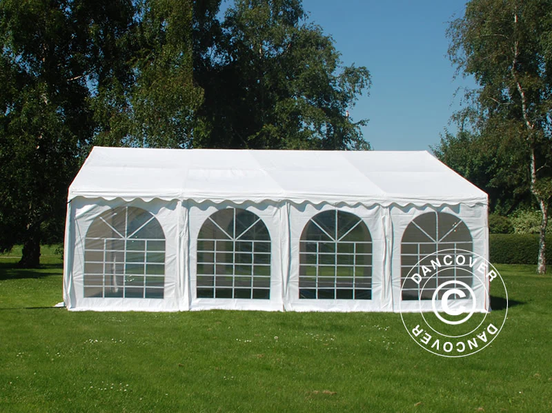 Partytelt SEMI PRO Plus 4x8m PVC 900, Hvid - Image 2