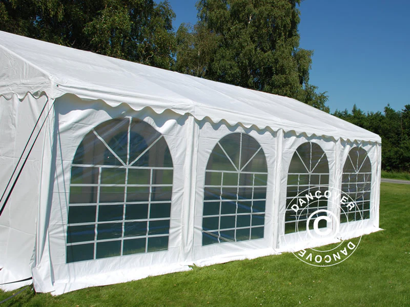 Partytelt SEMI PRO Plus 4x8m PVC 900, Hvid - Image 3