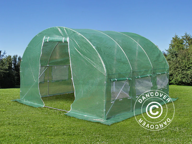 Polytunnel Drivhus 3x3x2m, 9m², Grøn - Image 2