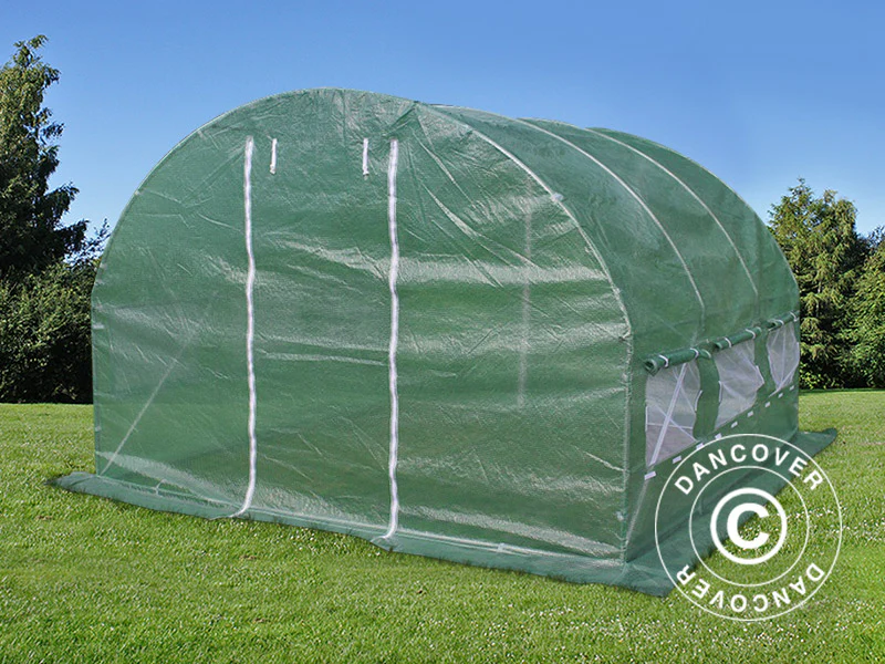 Polytunnel Drivhus 3x3x2m, 9m², Grøn - Image 4