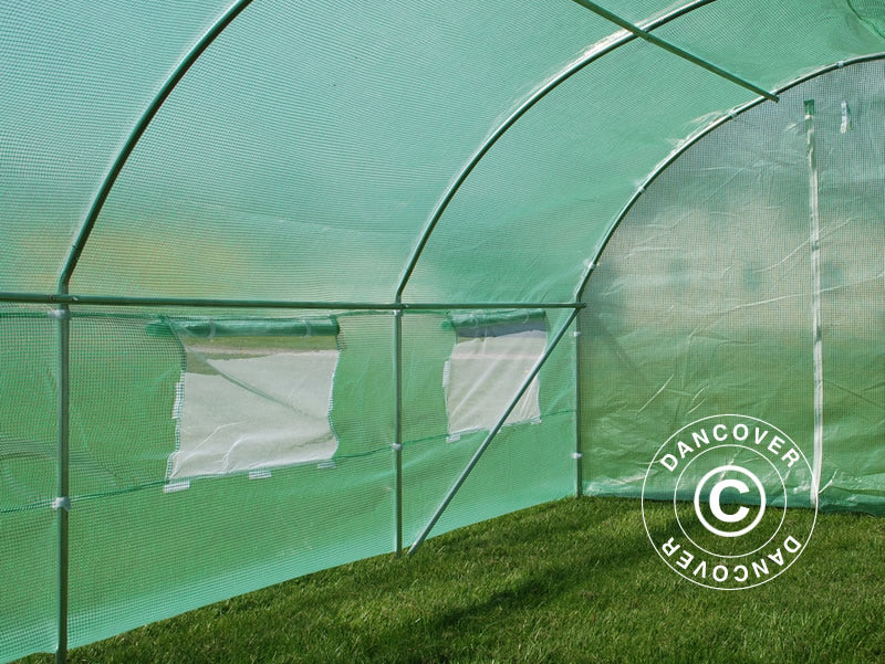 Polytunnel Drivhus 3x3x2m, 9m², Grøn - Image 8