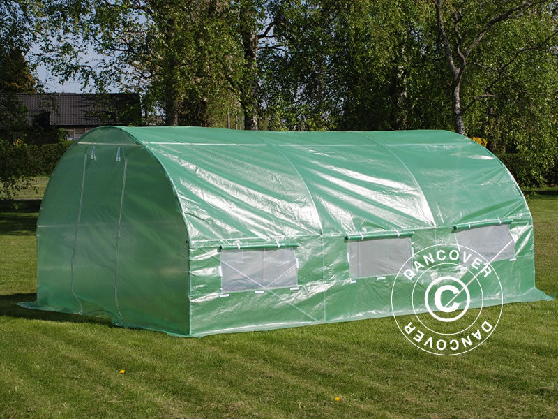 Polytunnel Drivhus 3x4,5x2m, 13,5m², Grøn - Image 2