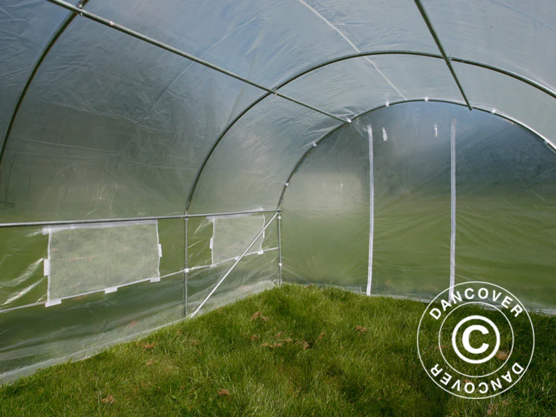 Polytunnel Drivhus 3x4,5x2m, 13,5m², Transparent - Image 9