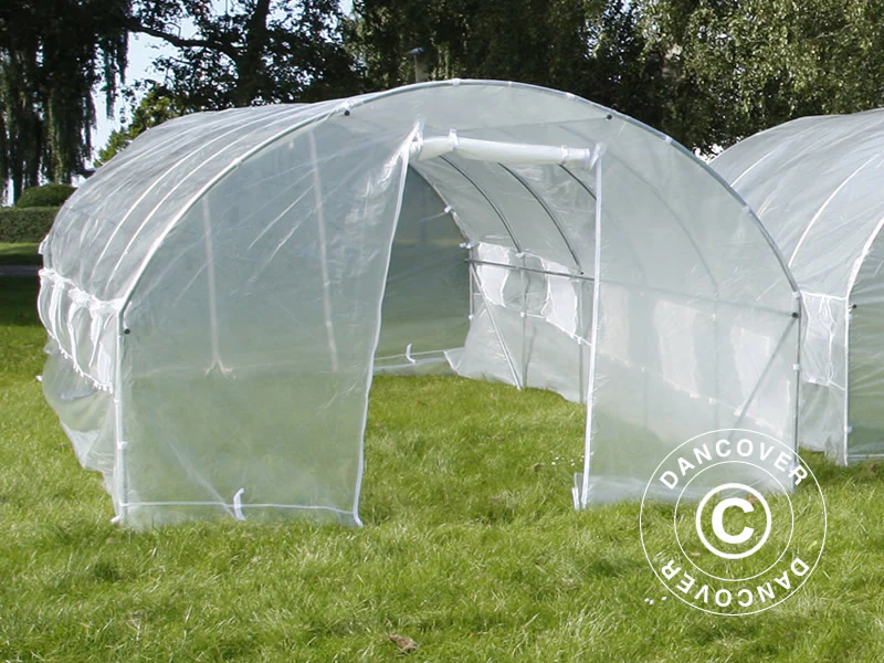 Polytunnel Drivhus 4x6,6x2m, 26,4m², Transparent - Image 3