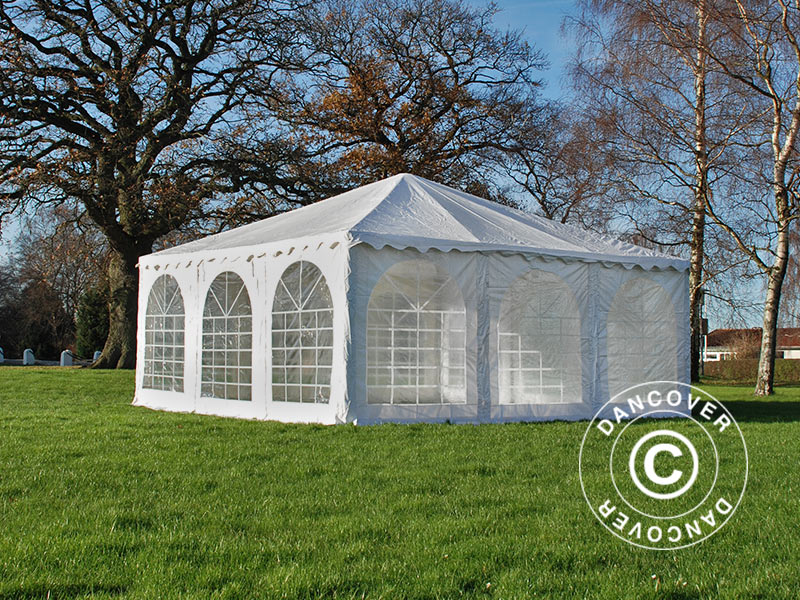 Pagodetelt Exclusive 6x6m PVC, Hvid - Image 8