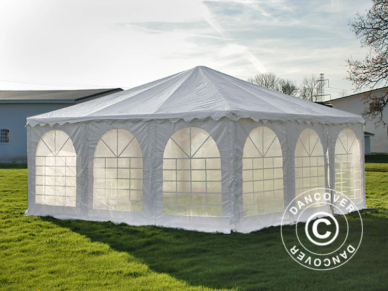 Pagodetelt Exclusive 6x6m PVC, Hvid - Image 9