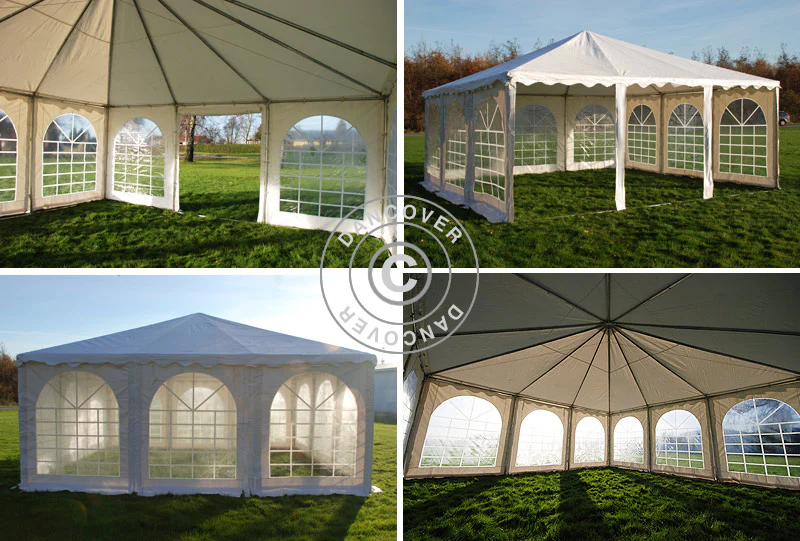 Pagodetelt Exclusive 7x7m PVC, Hvid - Image 13