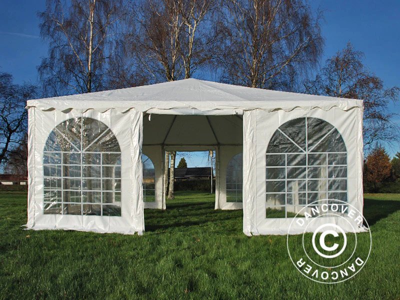 Pagodetelt Exclusive 7x7m PVC, Hvid - Image 2