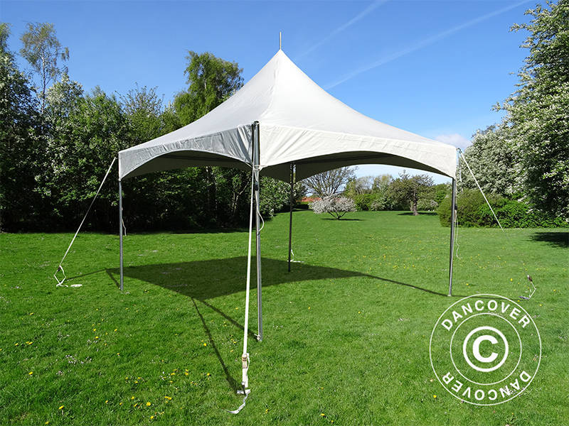 Pagodetelt PartyZone 3x3m, PVC, Hvid - Image 4