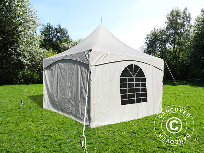 Pagodetelt PartyZone 3x3m, PVC, Hvid - Image 5