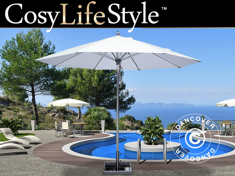 Parasol Bermuda, Ø3m, Hvid