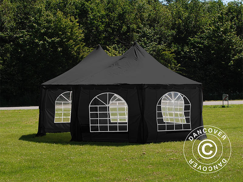 Partytelt Elegance, ottekantet 6,8x5m, Sort - Image 3