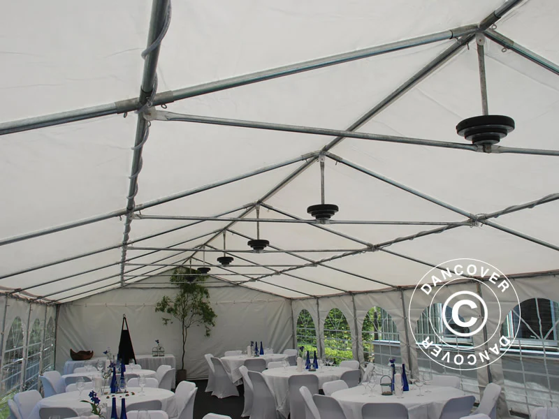 Partytelt Exclusive 6x12m PVC 900, "Arched", Hvid - Image 10