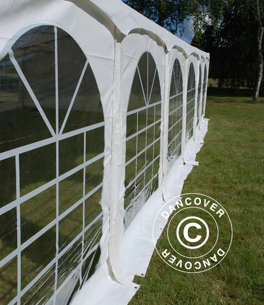 Partytelt Exclusive 6x12m PVC 900, "Arched", Hvid - Image 13