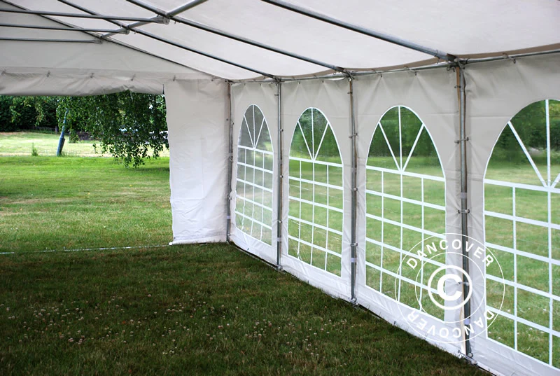 Partytelt Exclusive 6x12m PVC 900, "Arched", Hvid - Image 14