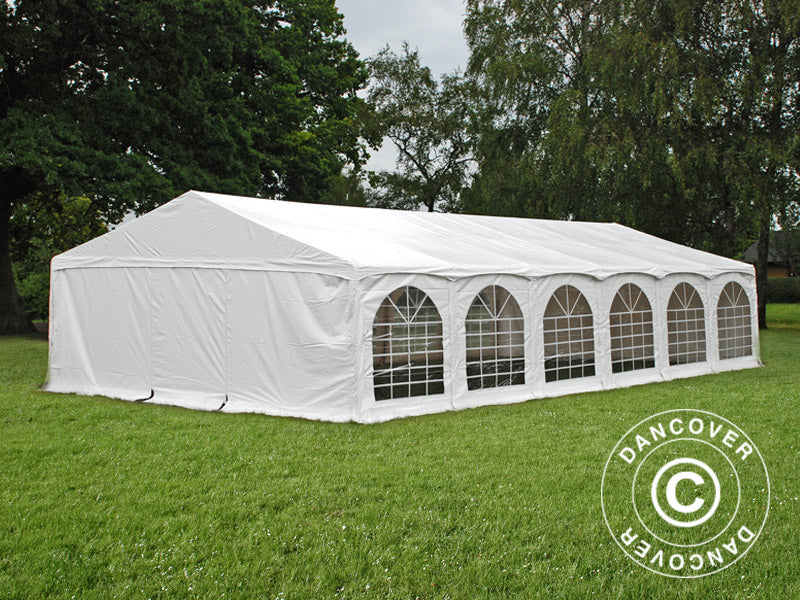 Partytelt Exclusive 6x12m PVC 900, "Arched", Hvid - Image 3
