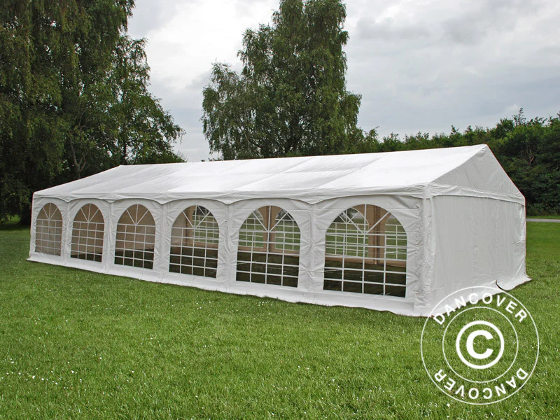 Partytelt Exclusive 6x12m PVC 900, "Arched", Hvid - Image 6