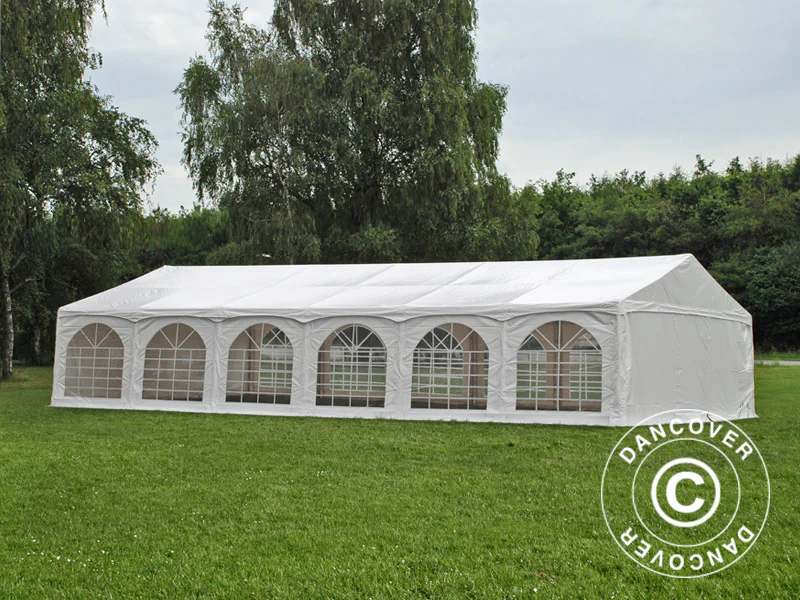 Partytelt Exclusive 6x12m PVC 900, "Arched", Hvid - Image 7