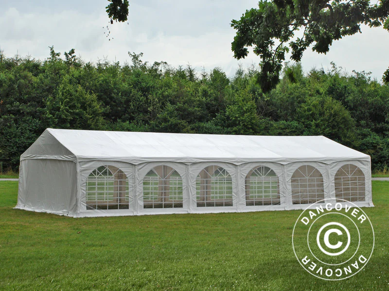 Partytelt Exclusive 6x12m PVC 900, "Arched", Hvid - Image 8