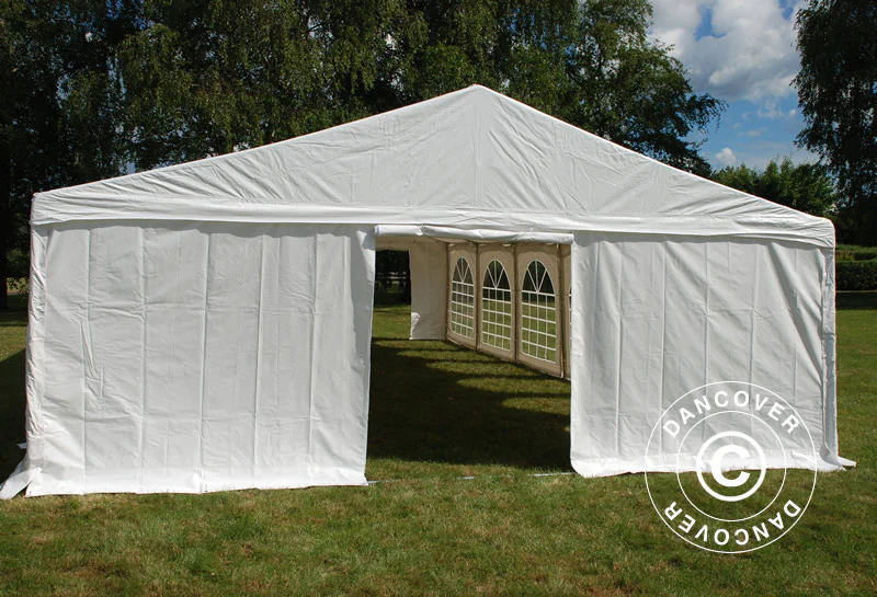 Partytelt Exclusive 6x12m PVC 900, "Arched", Hvid - Image 9
