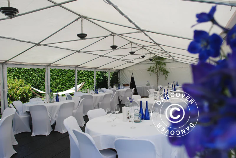 Partytelt Exclusive 6x12m PVC 900, Hvid, Panorama - Image 3