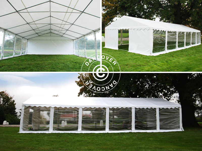 Partytelt Exclusive 6x12m PVC 900, Hvid, Panorama - Image 5