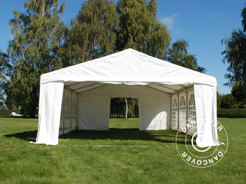 Partytelt Original 4x8m PVC 900, "Arched", Hvid - Image 5