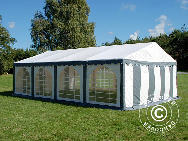 Partytelt Original 4x8m PVC 900, Grå/Hvid - Image 6