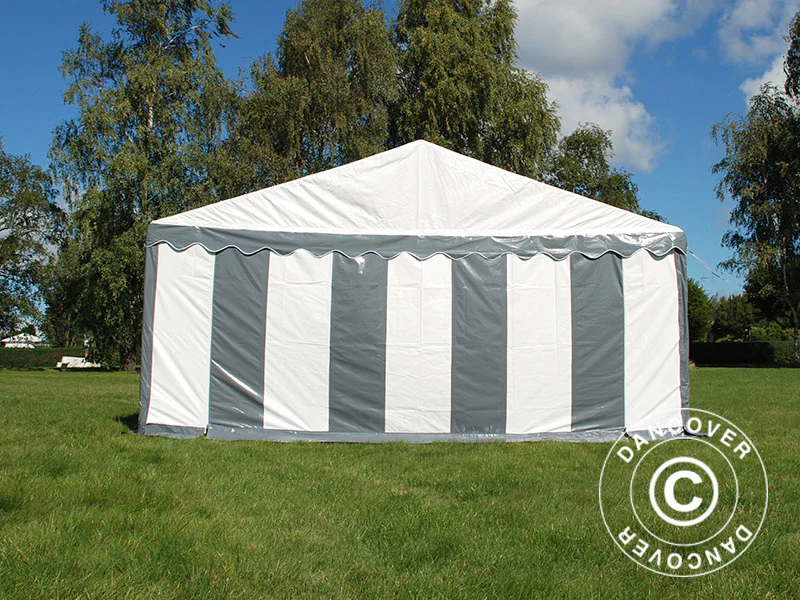 Partytelt Original 4x8m PVC 900, Grå/Hvid - Image 9
