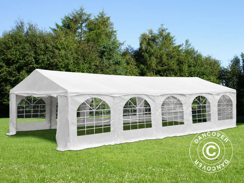 Partytelt Original 5x10m PVC 900, "Arched", Hvid - Image 3