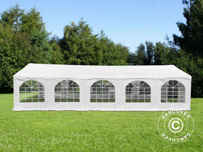 Partytelt Original 5x10m PVC 900, "Arched", Hvid - Image 4