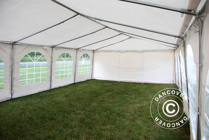 Partytelt Original 5x10m PVC 900, "Arched", Hvid - Image 6