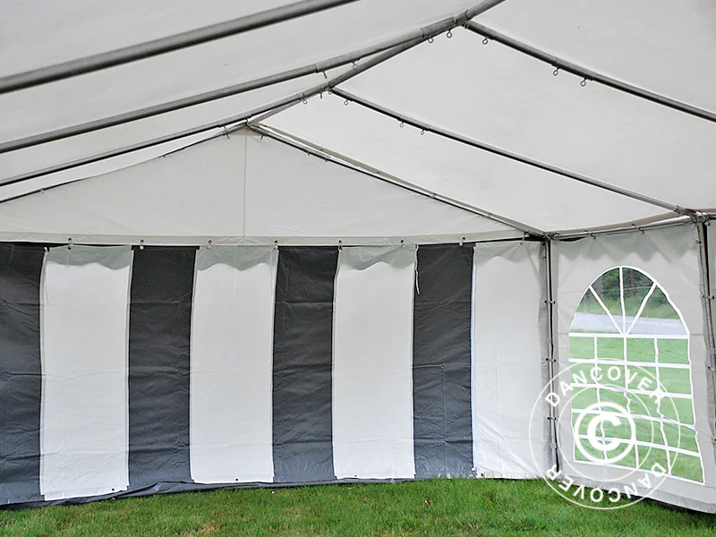 Partytelt Original 5x10m PVC 900, Grå/Hvid - Image 11