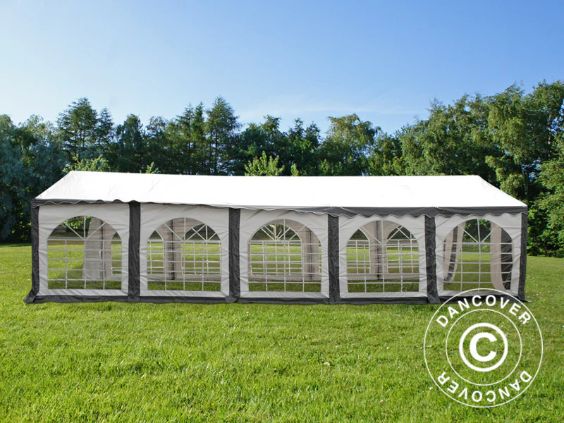 Partytelt Original 5x10m PVC 900, Grå/Hvid - Image 12