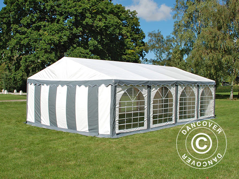 Partytelt Original 5x8m PVC 900, Grå/Hvid - Image 12