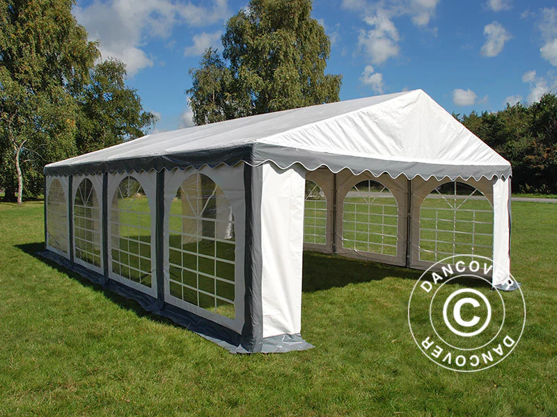 Partytelt Original 5x8m PVC 900, Grå/Hvid - Image 5
