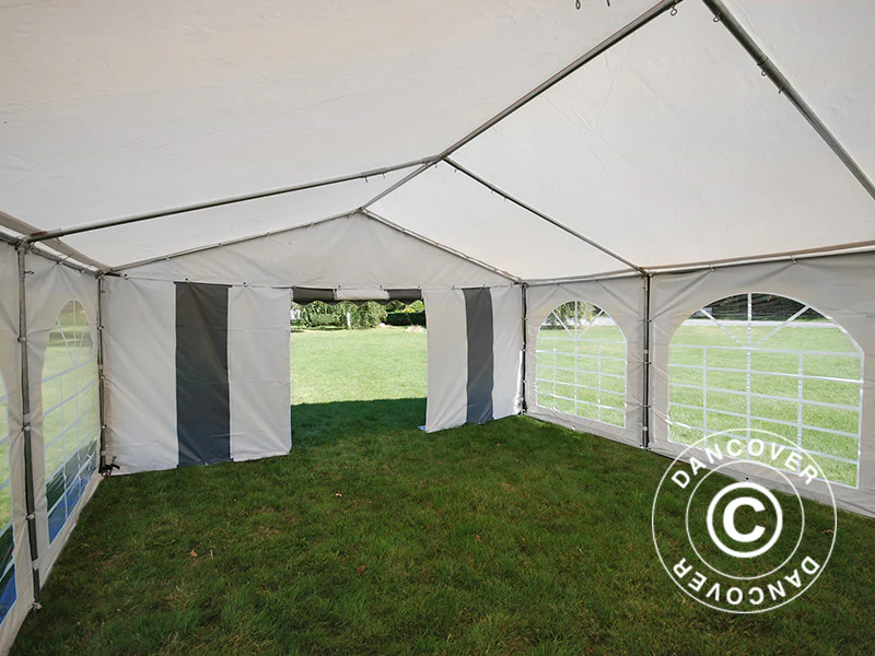 Partytelt Original 5x8m PVC 900, Grå/Hvid - Image 9