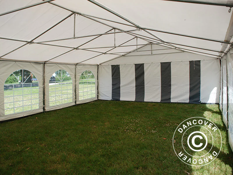 Partytelt Original 6x6m PVC 900, Grå/Hvid - Image 10