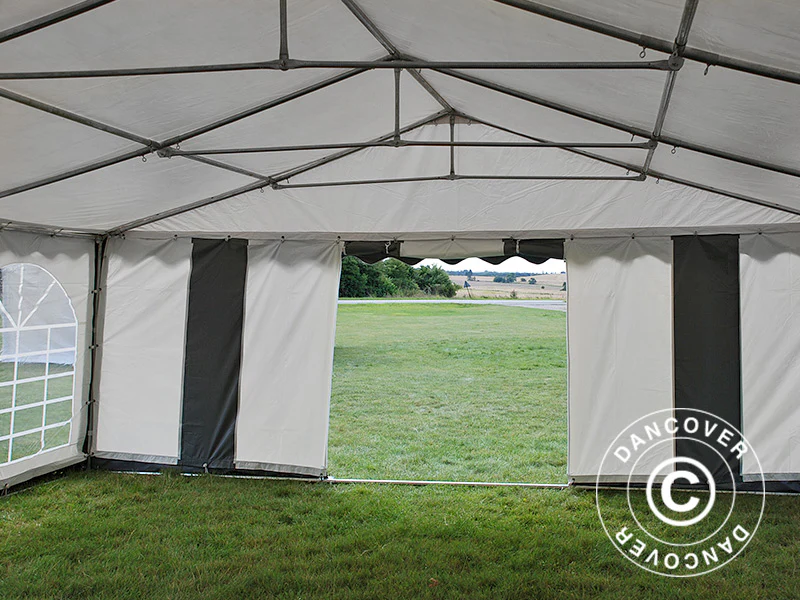 Partytelt Original 6x8m PVC 900, Grå/Hvid - Image 15
